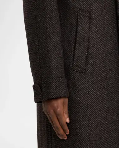 Anderson & Sheppard Men's Herringbone Wool Overcoat | Thumbnail 9 Anderson & Sheppard Men's Herringbone Wool Overcoat | Thumbnail 9