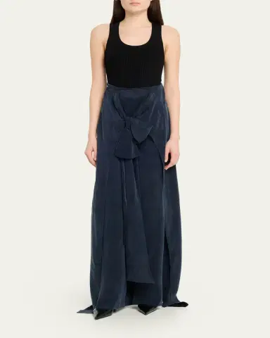Silvia Tcherassi Nuria Front-Tie Wide-Leg Pants | Thumbnail 2 Silvia Tcherassi Nuria Front-Tie Wide-Leg Pants | Thumbnail 2