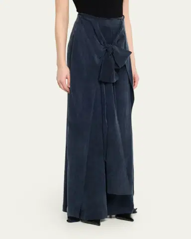 Silvia Tcherassi Nuria Front-Tie Wide-Leg Pants | Thumbnail 4 Silvia Tcherassi Nuria Front-Tie Wide-Leg Pants | Thumbnail 4