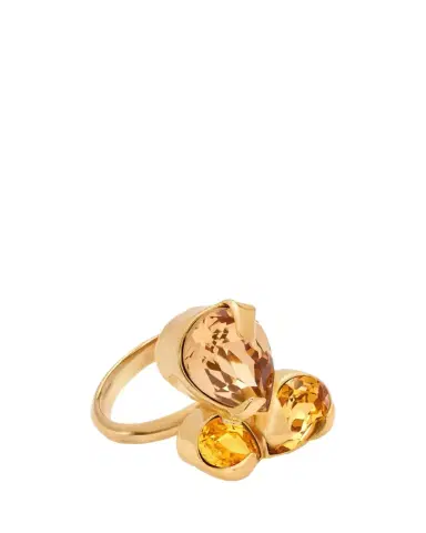 Oscar de la Renta Pear Rhinestone Cluster Ring | Thumbnail 1 Oscar de la Renta Pear Rhinestone Cluster Ring | Thumbnail 1