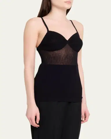 Victoria Beckham Sheer Rib Camisole Top | Thumbnail 8 Victoria Beckham Sheer Rib Camisole Top | Thumbnail 8