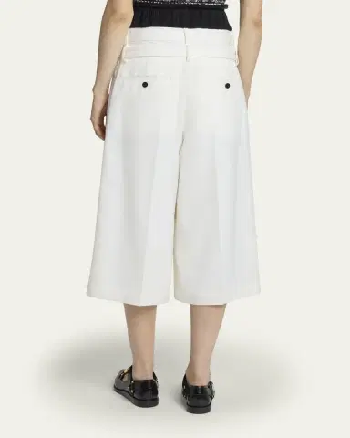 sacai Denim Dual-Waistband Straight-Leg Crop Suiting Pants | Thumbnail 3 sacai Denim Dual-Waistband Straight-Leg Crop Suiting Pants | Thumbnail 3