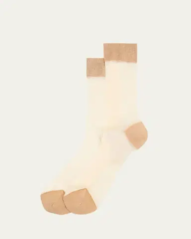 Maria La Rosa Wave Sheer Mid-Calf Organic Cotton Socks | Thumbnail 3 Maria La Rosa Wave Sheer Mid-Calf Organic Cotton Socks | Thumbnail 3