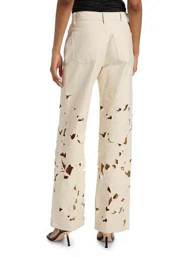 Simkhai Women's Betty Floral Cut Out Straight-Leg Jeans - Marshmallow - Size 26 | Thumbnail 5 Simkhai Women's Betty Floral Cut Out Straight-Leg Jeans - Marshmallow - Size 26 | Thumbnail 5