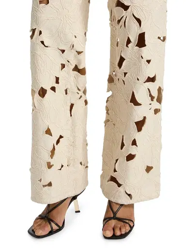 Simkhai Women's Betty Floral Cut Out Straight-Leg Jeans - Marshmallow - Size 26 | Thumbnail 6 Simkhai Women's Betty Floral Cut Out Straight-Leg Jeans - Marshmallow - Size 26 | Thumbnail 6