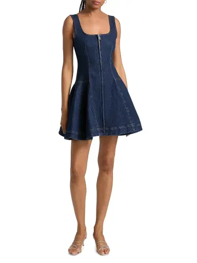 Simkhai Women's Eleodra Denim A-Line Minidress - Imperial - Size 10 | Thumbnail 2 Simkhai Women's Eleodra Denim A-Line Minidress - Imperial - Size 10 | Thumbnail 2