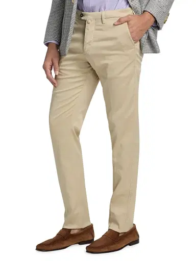 Sartorio Napoli Men's Flat-Front Trousers - Beige - Size 40 | Thumbnail 4 Sartorio Napoli Men's Flat-Front Trousers - Beige - Size 40 | Thumbnail 4