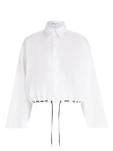 Brandon Maxwell Women's Leland Cotton Eyelet Shirt - Optic White | Thumbnail 1 Brandon Maxwell Women's Leland Cotton Eyelet Shirt - Optic White | Thumbnail 1