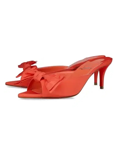 Christian Louboutin Women's Mulazee Silk Taffetas 60MM Mule Sandals - Ceruleo | Thumbnail 6 Christian Louboutin Women's Mulazee Silk Taffetas 60MM Mule Sandals - Ceruleo | Thumbnail 6