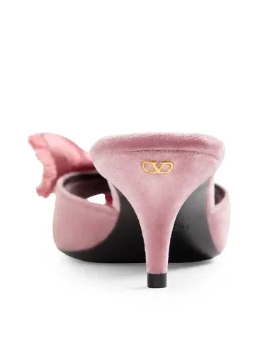 Valentino Garavani Women's Marie A 55MM Velvet Slide Sandals - Pink | Thumbnail 6 Valentino Garavani Women's Marie A 55MM Velvet Slide Sandals - Pink | Thumbnail 6