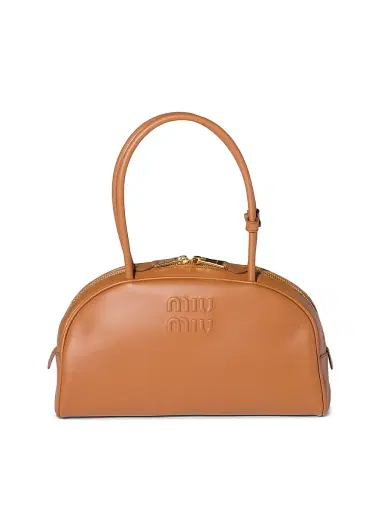 Miu Miu Women's Beau Leather Shoulder Bag - Brown | Thumbnail 1 Miu Miu Women's Beau Leather Shoulder Bag - Brown | Thumbnail 1