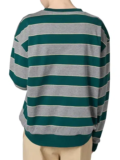Miu Miu Women's Striped Jersey Sweatshirt - Green | Thumbnail 3 Miu Miu Women's Striped Jersey Sweatshirt - Green | Thumbnail 3