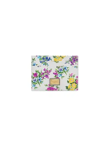 Dolce & Gabbana Women's Floral Leather Card Case | Thumbnail 1 Dolce & Gabbana Women's Floral Leather Card Case | Thumbnail 1