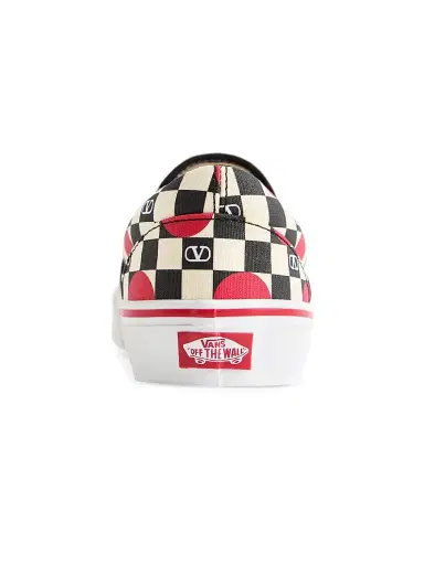 Valentino Garavani Men's and Vans Slip-On Sneakers in Fabric with VLogo Checkerboard Print and Polka Dot Detail - Butter Black Rouge Pur - Size 11.5 | Thumbnail 5 Valentino Garavani Men's and Vans Slip-On Sneakers in Fabric with VLogo Checkerboard Print and Polka Dot Detail - Butter Black Rouge Pur - Size 11.5 | Thumbnail 5
