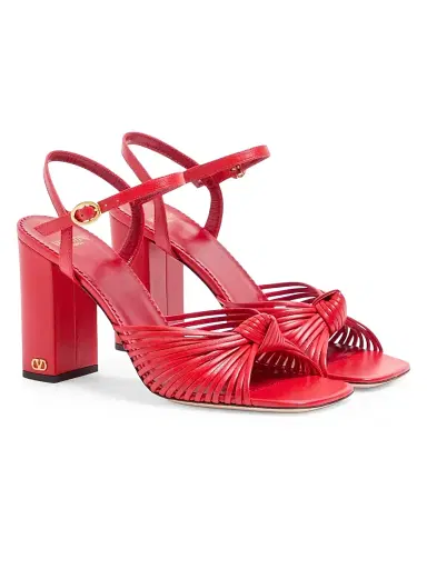 Valentino Garavani Women's Annet Kidskin 90MM Sandals - Coral - Size 12 | Thumbnail 2 Valentino Garavani Women's Annet Kidskin 90MM Sandals - Coral - Size 12 | Thumbnail 2