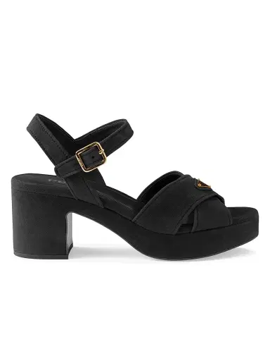 Prada Women's Suede Platform Sandals - Light Brown | Thumbnail 11 Prada Women's Suede Platform Sandals - Light Brown | Thumbnail 11