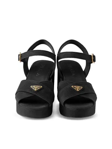 Prada Women's Suede Platform Sandals - Light Brown | Thumbnail 14 Prada Women's Suede Platform Sandals - Light Brown | Thumbnail 14