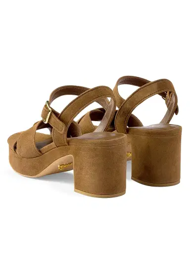 Prada Women's Suede Platform Sandals - Light Brown | Thumbnail 8 Prada Women's Suede Platform Sandals - Light Brown | Thumbnail 8