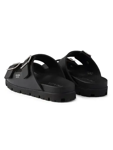 Prada Men's Rubber Strap Slides - Black - Size 11 | Thumbnail 3 Prada Men's Rubber Strap Slides - Black - Size 11 | Thumbnail 3