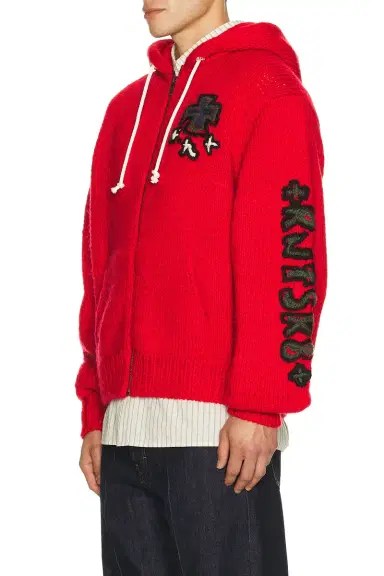 rice nine ten Hand Knitted Sk8 Zip Hoodie | Thumbnail 3 rice nine ten Hand Knitted Sk8 Zip Hoodie | Thumbnail 3