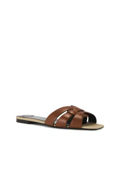 Saint Laurent Tribute Flat Sandal | Thumbnail 2 Saint Laurent Tribute Flat Sandal | Thumbnail 2