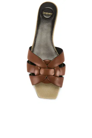 Saint Laurent Tribute Flat Sandal | Thumbnail 4 Saint Laurent Tribute Flat Sandal | Thumbnail 4