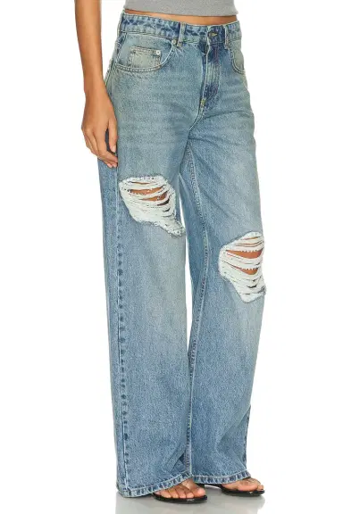 AREA Crystal Fray Wide Leg | Thumbnail 2 AREA Crystal Fray Wide Leg | Thumbnail 2