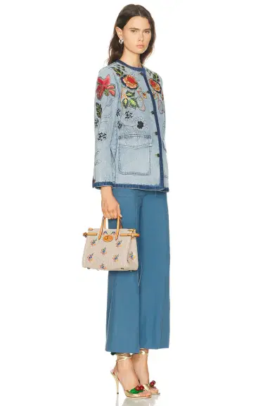 Valentino Garavani Antibes Flower Bouquet Small Tote Bag | Thumbnail 2 Valentino Garavani Antibes Flower Bouquet Small Tote Bag | Thumbnail 2
