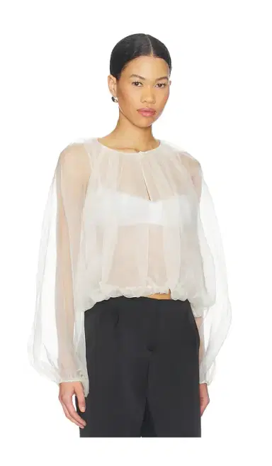 Frame The Sheer Balloon Blouse | Thumbnail 2 Frame The Sheer Balloon Blouse | Thumbnail 2