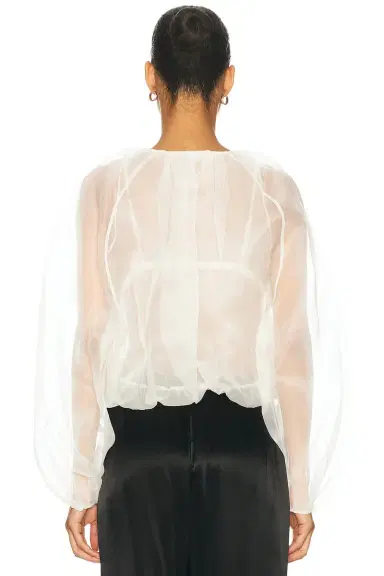 Frame The Sheer Balloon Blouse | Thumbnail 5 Frame The Sheer Balloon Blouse | Thumbnail 5