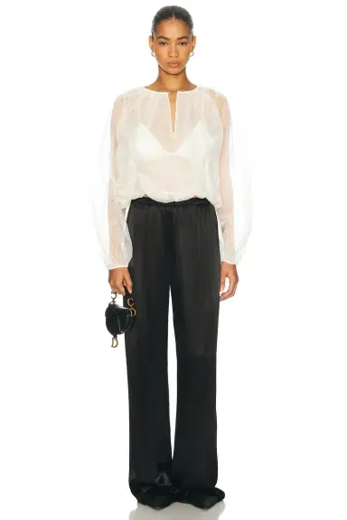 Frame The Sheer Balloon Blouse | Thumbnail 6 Frame The Sheer Balloon Blouse | Thumbnail 6
