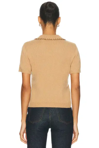 Frame The Leather Stitch Polo Top | Thumbnail 5 Frame The Leather Stitch Polo Top | Thumbnail 5