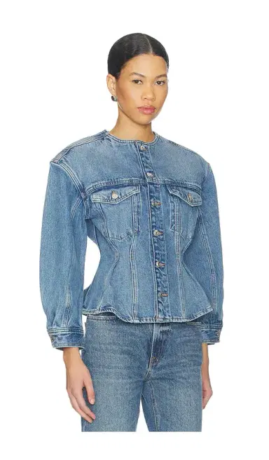 FRAME The Nipped Collarless Jacket | Thumbnail 2 FRAME The Nipped Collarless Jacket | Thumbnail 2