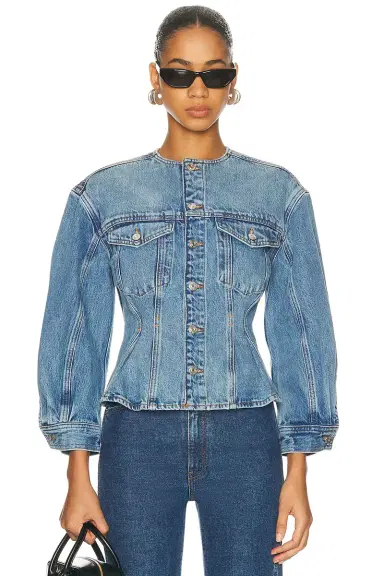 FRAME The Nipped Collarless Jacket | Thumbnail 3 FRAME The Nipped Collarless Jacket | Thumbnail 3