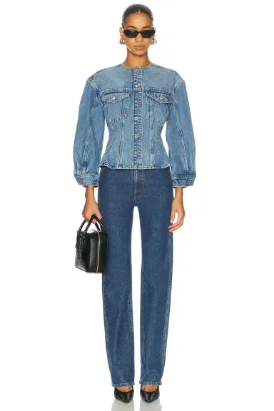 FRAME The Nipped Collarless Jacket | Thumbnail 6 FRAME The Nipped Collarless Jacket | Thumbnail 6