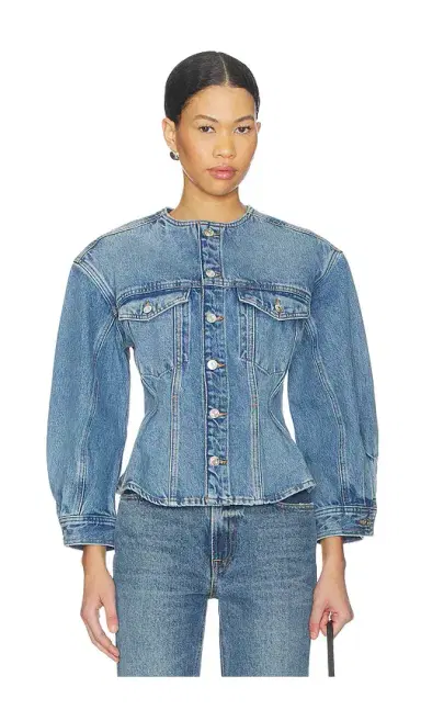 FRAME The Nipped Collarless Jacket | Thumbnail 1 FRAME The Nipped Collarless Jacket | Thumbnail 1
