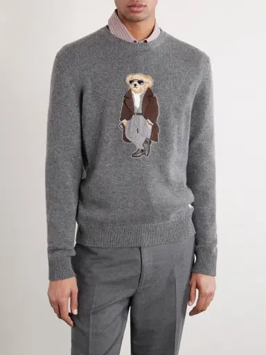 Ralph Lauren Purple Label Polo Bear Cashmere Sweater - Men | Thumbnail 3 Ralph Lauren Purple Label Polo Bear Cashmere Sweater - Men | Thumbnail 3