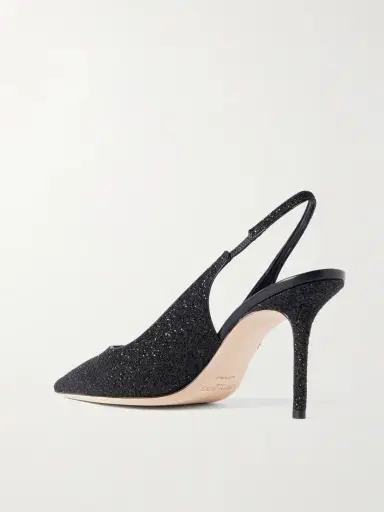 Jimmy Choo Love 85 Glittered Leather Slingback Pumps | Thumbnail 3 Jimmy Choo Love 85 Glittered Leather Slingback Pumps | Thumbnail 3