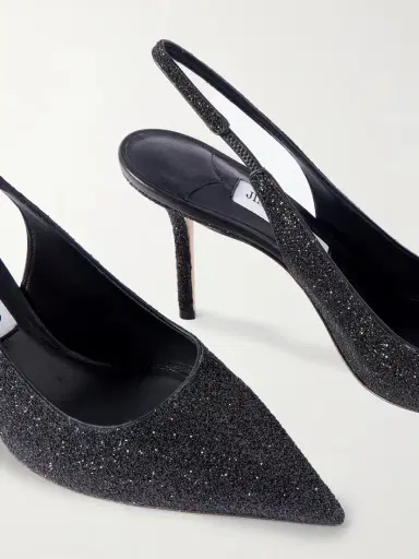 Jimmy Choo Love 85 Glittered Leather Slingback Pumps | Thumbnail 5 Jimmy Choo Love 85 Glittered Leather Slingback Pumps | Thumbnail 5
