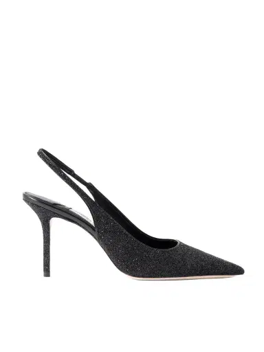 Jimmy Choo Love 85 Glittered Leather Slingback Pumps | Thumbnail 1 Jimmy Choo Love 85 Glittered Leather Slingback Pumps | Thumbnail 1