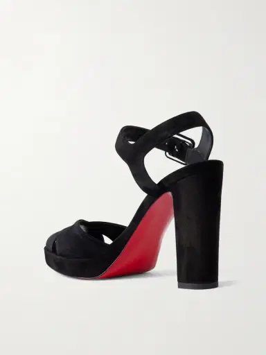 Christian Louboutin Cora 100 Suede Platform Sandals | Thumbnail 3 Christian Louboutin Cora 100 Suede Platform Sandals | Thumbnail 3