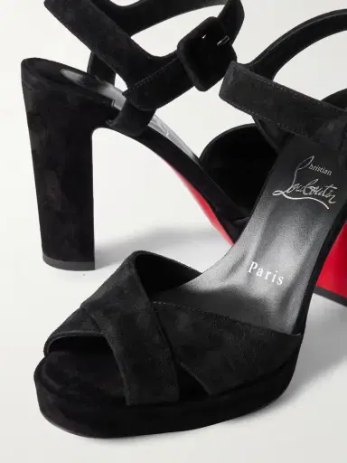 Christian Louboutin Cora 100 Suede Platform Sandals | Thumbnail 4 Christian Louboutin Cora 100 Suede Platform Sandals | Thumbnail 4