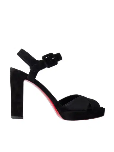 Christian Louboutin Cora 100 Suede Platform Sandals | Thumbnail 1 Christian Louboutin Cora 100 Suede Platform Sandals | Thumbnail 1
