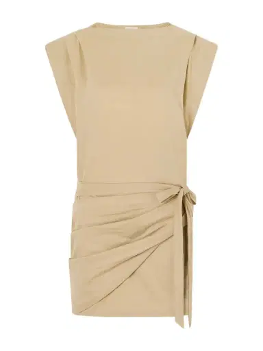 Isabel Marant Marielle Draped Cotton Mini Dress | Thumbnail 1 Isabel Marant Marielle Draped Cotton Mini Dress | Thumbnail 1