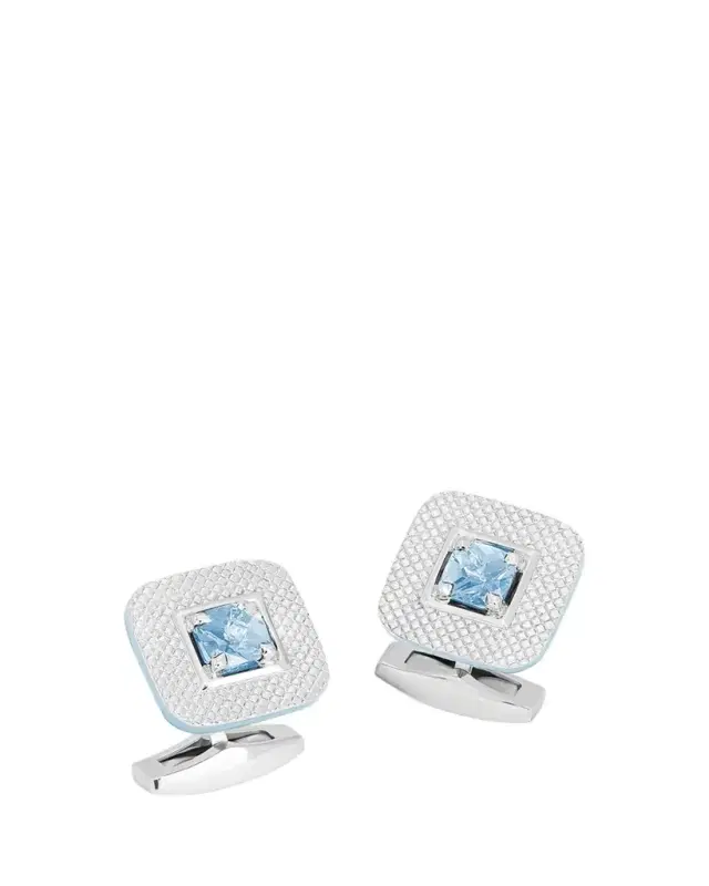 Men's Aquamarine Refratto Cufflinks Men's Aquamarine Refratto Cufflinks