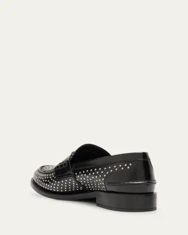 Prada Spazzolato Leather Studded Loafers | Thumbnail 4 Prada Spazzolato Leather Studded Loafers | Thumbnail 4