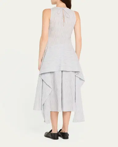 Loewe Striped Keyhole Tie-Front Dress | Thumbnail 3 Loewe Striped Keyhole Tie-Front Dress | Thumbnail 3