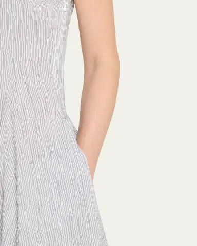Loewe Striped Keyhole Tie-Front Dress | Thumbnail 5 Loewe Striped Keyhole Tie-Front Dress | Thumbnail 5