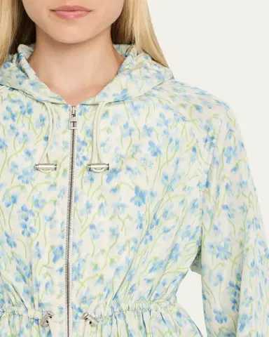 Loewe Floral Ruched Peplum Hooded Jacket | Thumbnail 5 Loewe Floral Ruched Peplum Hooded Jacket | Thumbnail 5
