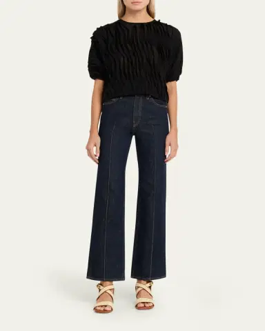 Ulla Johnson Vayda Semi-Sheer Ruffle Top | Thumbnail 2 Ulla Johnson Vayda Semi-Sheer Ruffle Top | Thumbnail 2